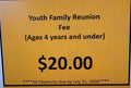 Youth purchase ticket option (4 years and under)